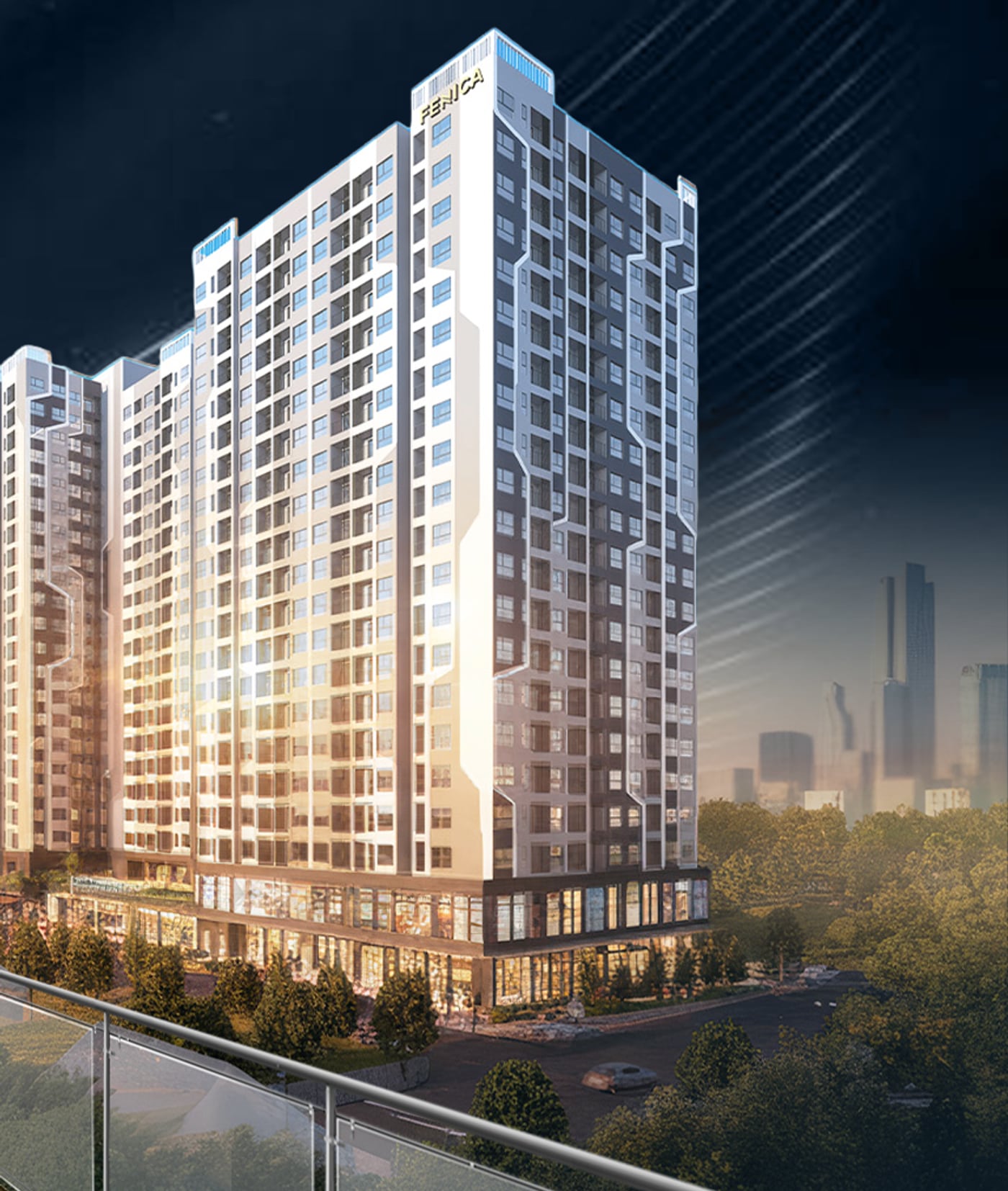 Phối cảnh dự án căn hộ TOD FENICA bên tuyến Metro số 1