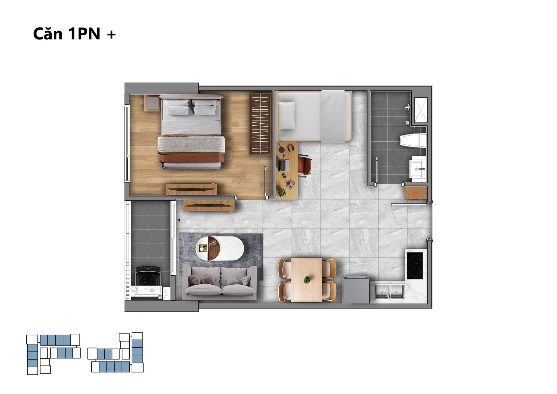 Căn Hộ 1PN+